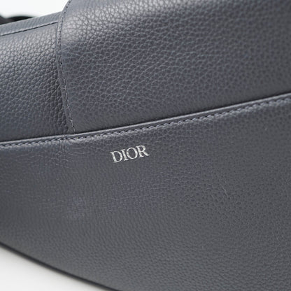Christian Dior Men's Saddle Atelier Signature Crossbody Bag Dark Grey