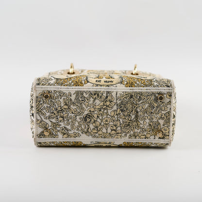 Dior Medium D-Lite Bag Latte Broderie Autour De Monde