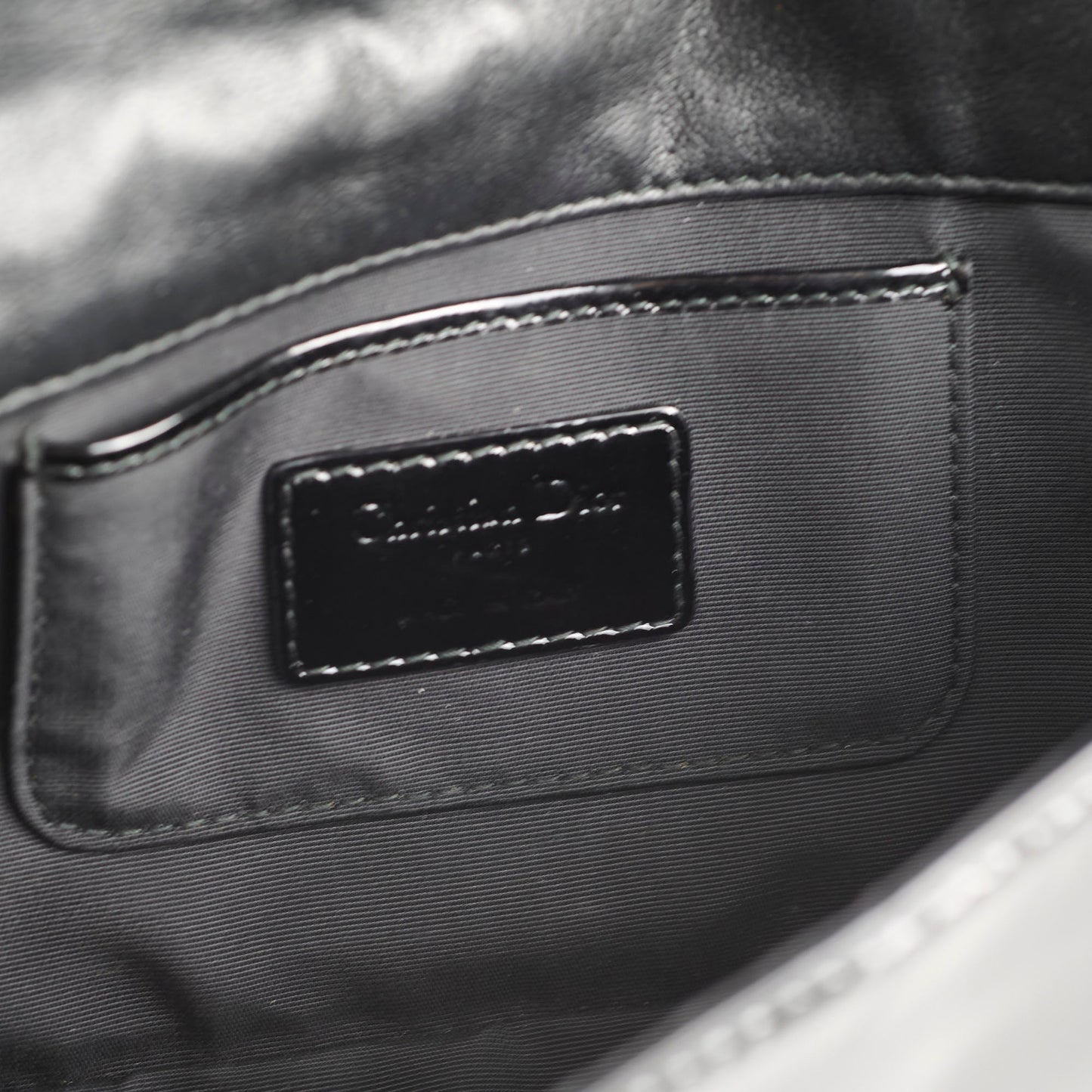 Dior Patent Leather Clutch on Chain
