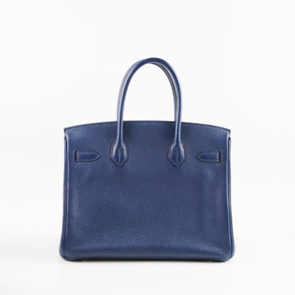 Hermes Birkin 30 Blue Sapphire T Stamp PHW