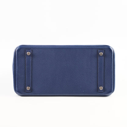 Hermes Birkin 30 Blue Sapphire T Stamp PHW