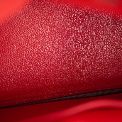 Hermes Birkin 30 Rouge Casaque P Square Stamp PHW