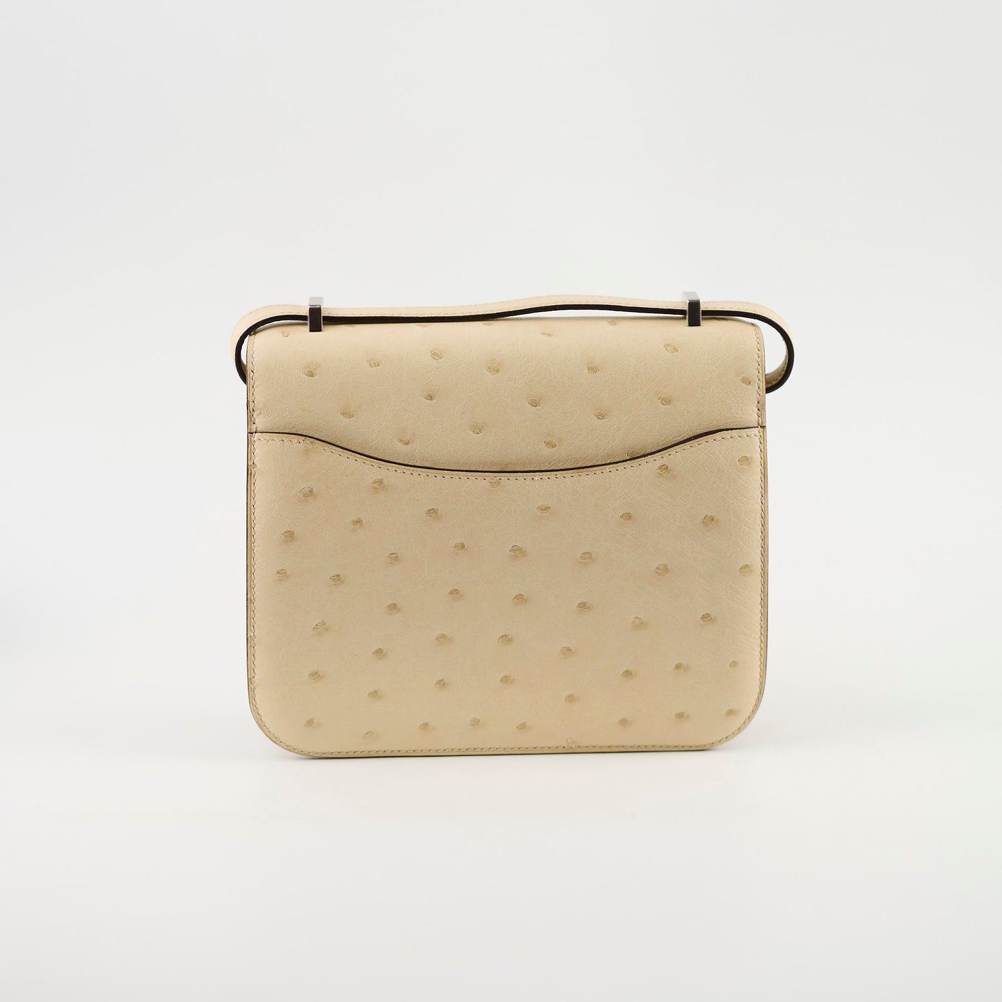 Hermes Mini 18 Constance Ostrich Parchemin B Stamp