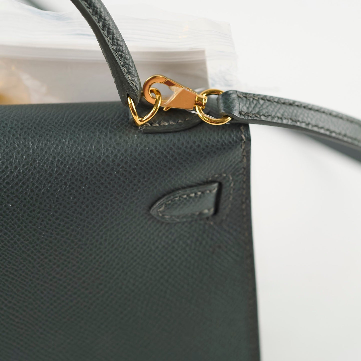 Hermes Mini Kelly Epsom Vert Mangrove K stamp Apr2025