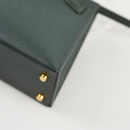 Hermes Mini Kelly Epsom Vert Mangrove K stamp Apr2025