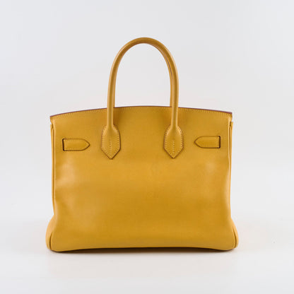 Hermes Birkin 30 Epsom Dark Yellow - D square stamp