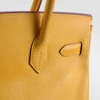 Hermes Birkin 30 Epsom Dark Yellow - D square stamp