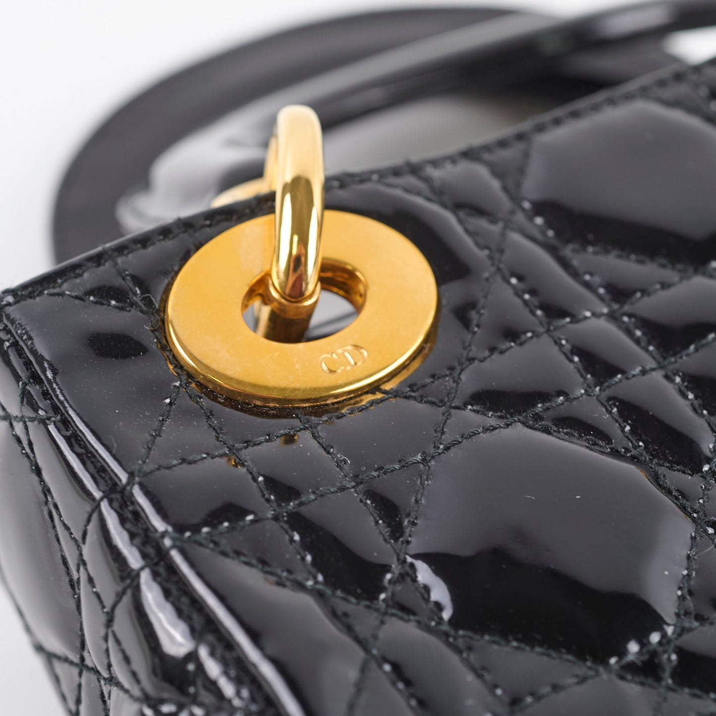 Dior Mini Lady Dior Patent Black