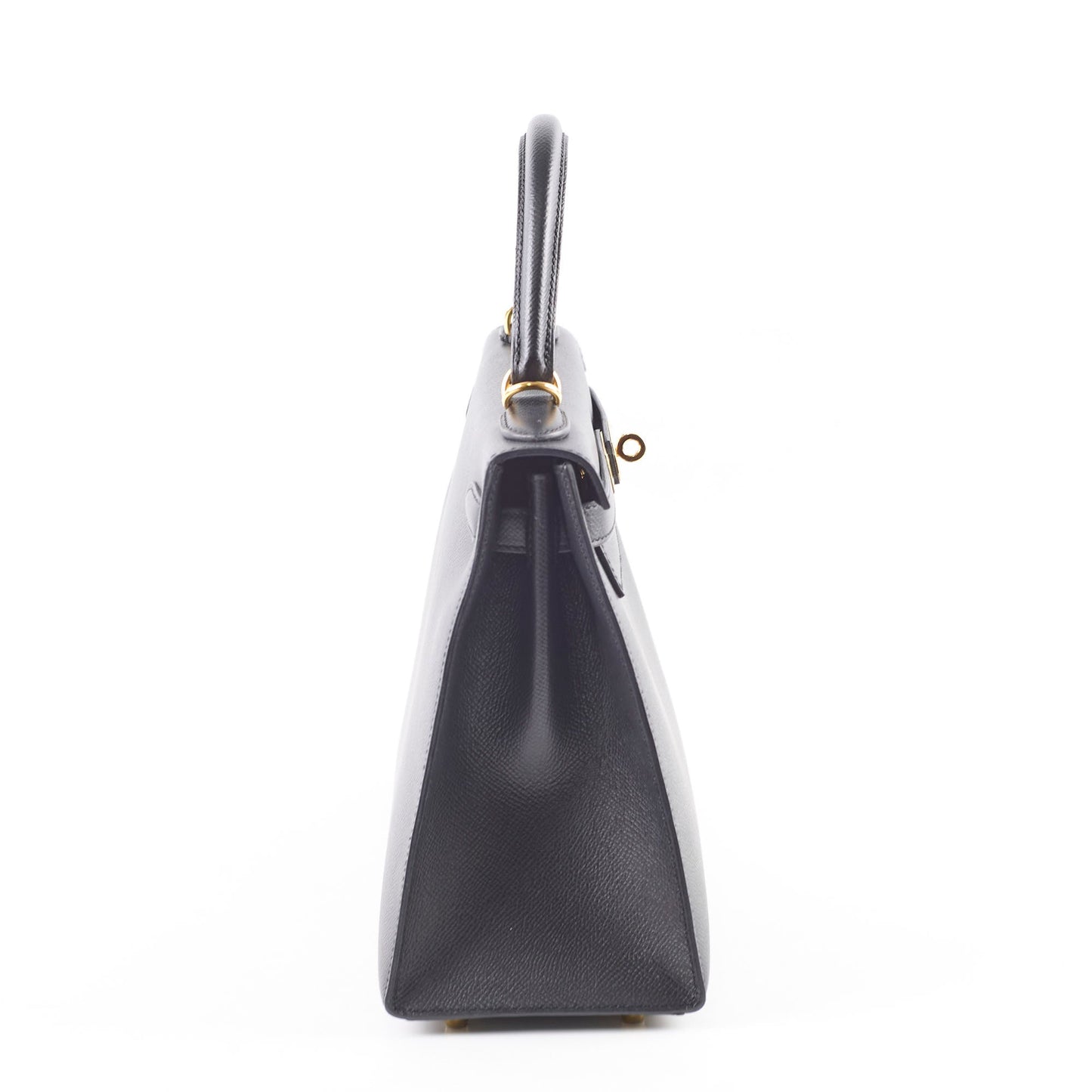 Hermes Kelly 28 Black GHW Espom D stamp