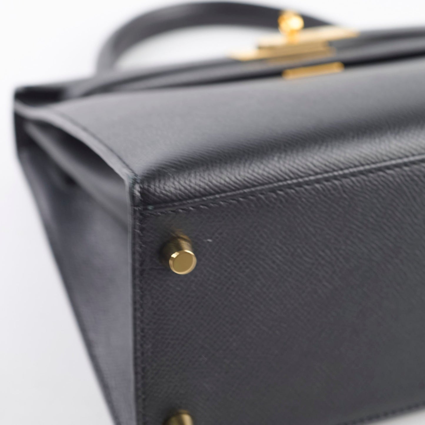 Hermes Kelly 28 Black GHW Espom D stamp