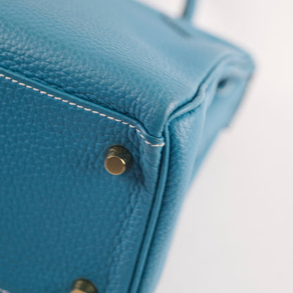 Hermes Kelly 28 Blue Jeans - Stamp B