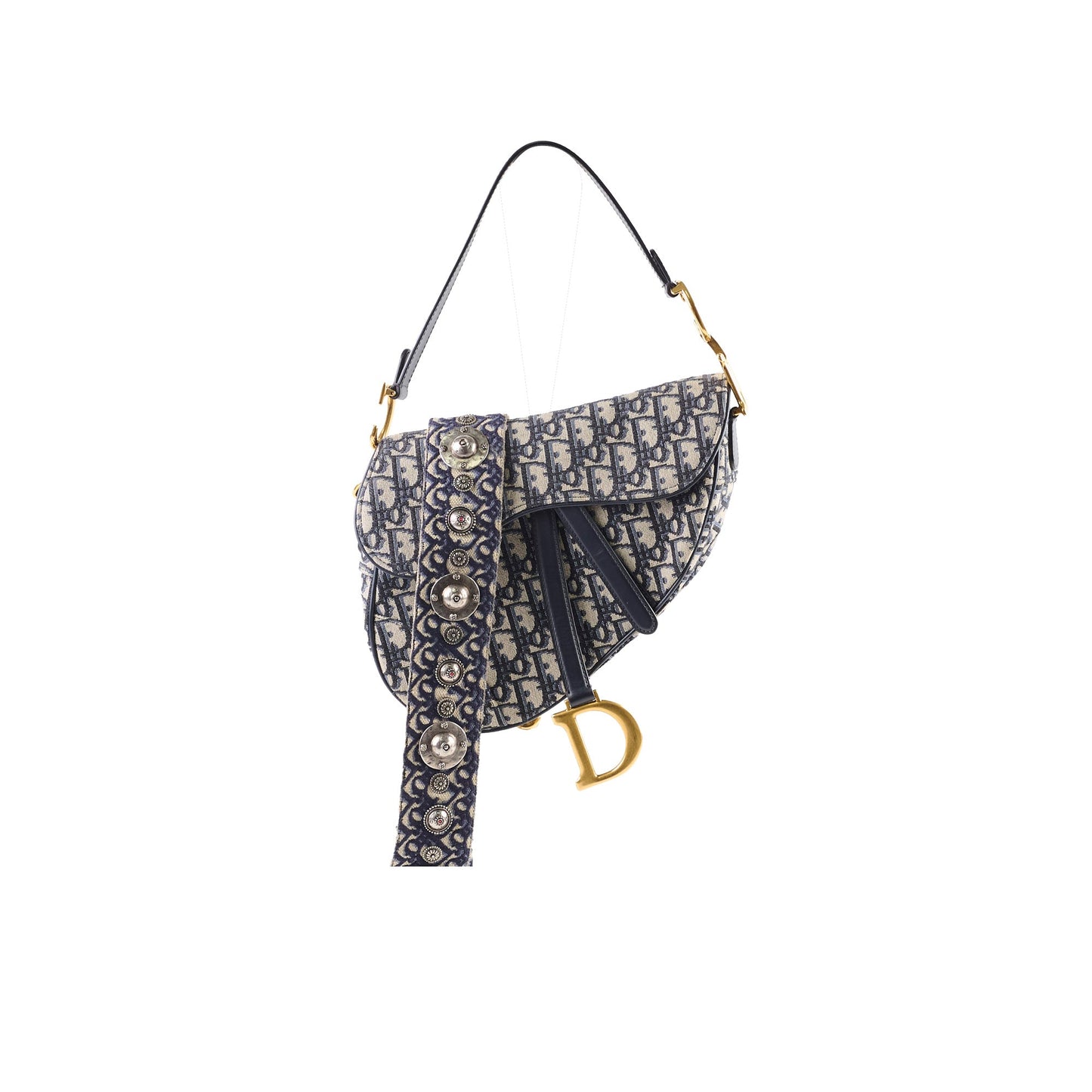 Dior Saddle Bag Medium Oblique with Guitar Strap