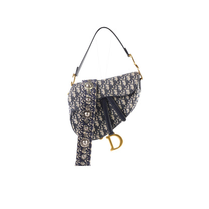 Dior Saddle Bag Medium Oblique with Guitar Strap