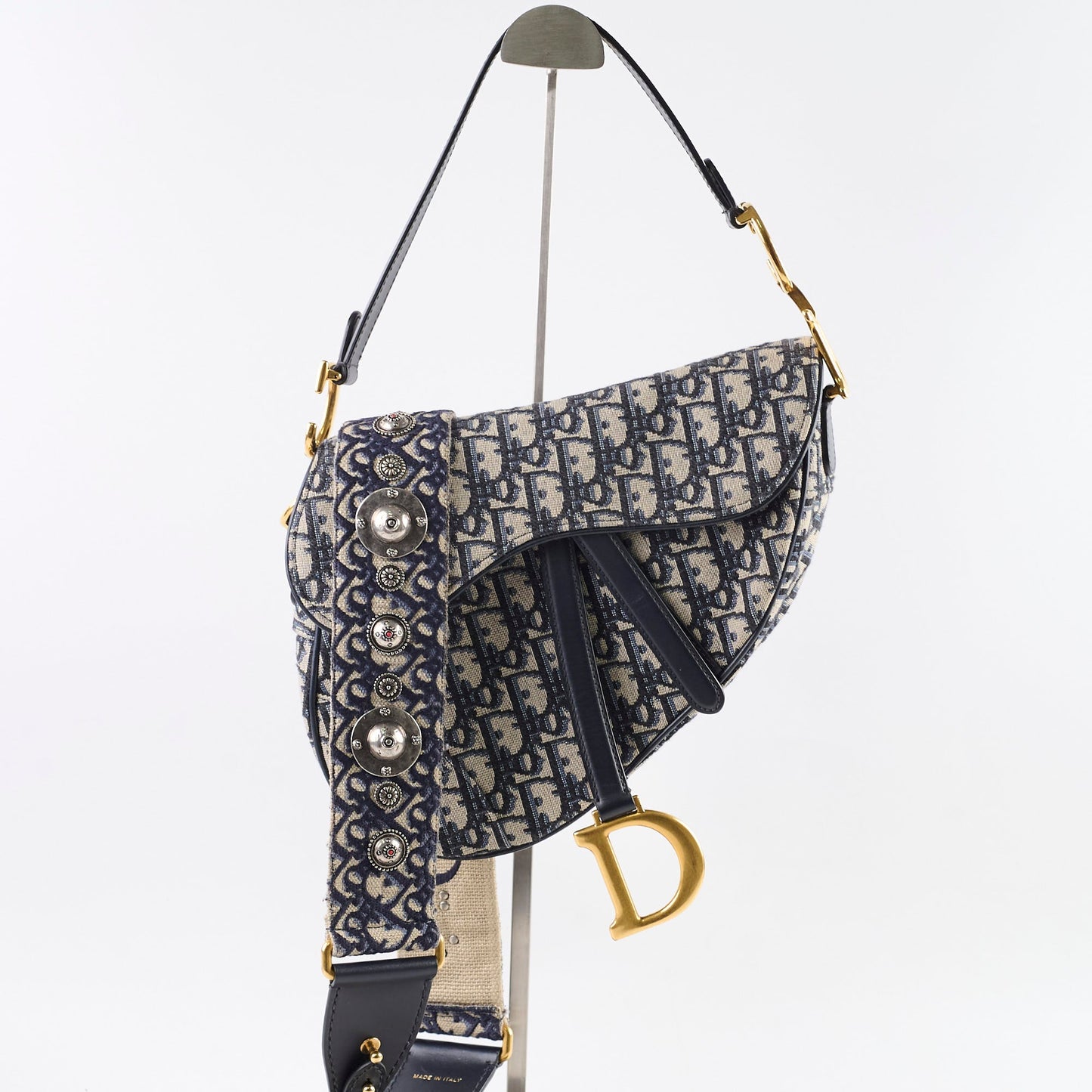 Dior Saddle Bag Medium Oblique with Guitar Strap