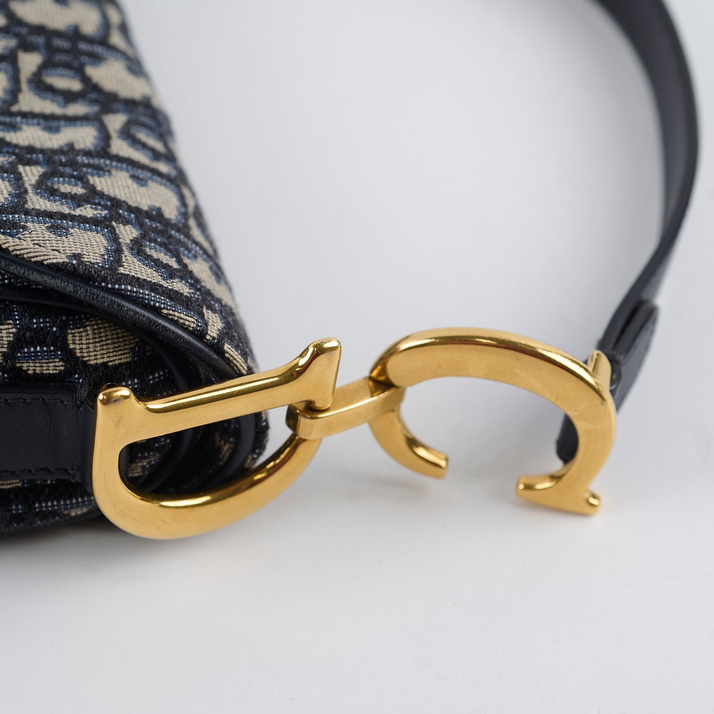 Dior Saddle Bag Medium Oblique with Guitar Strap