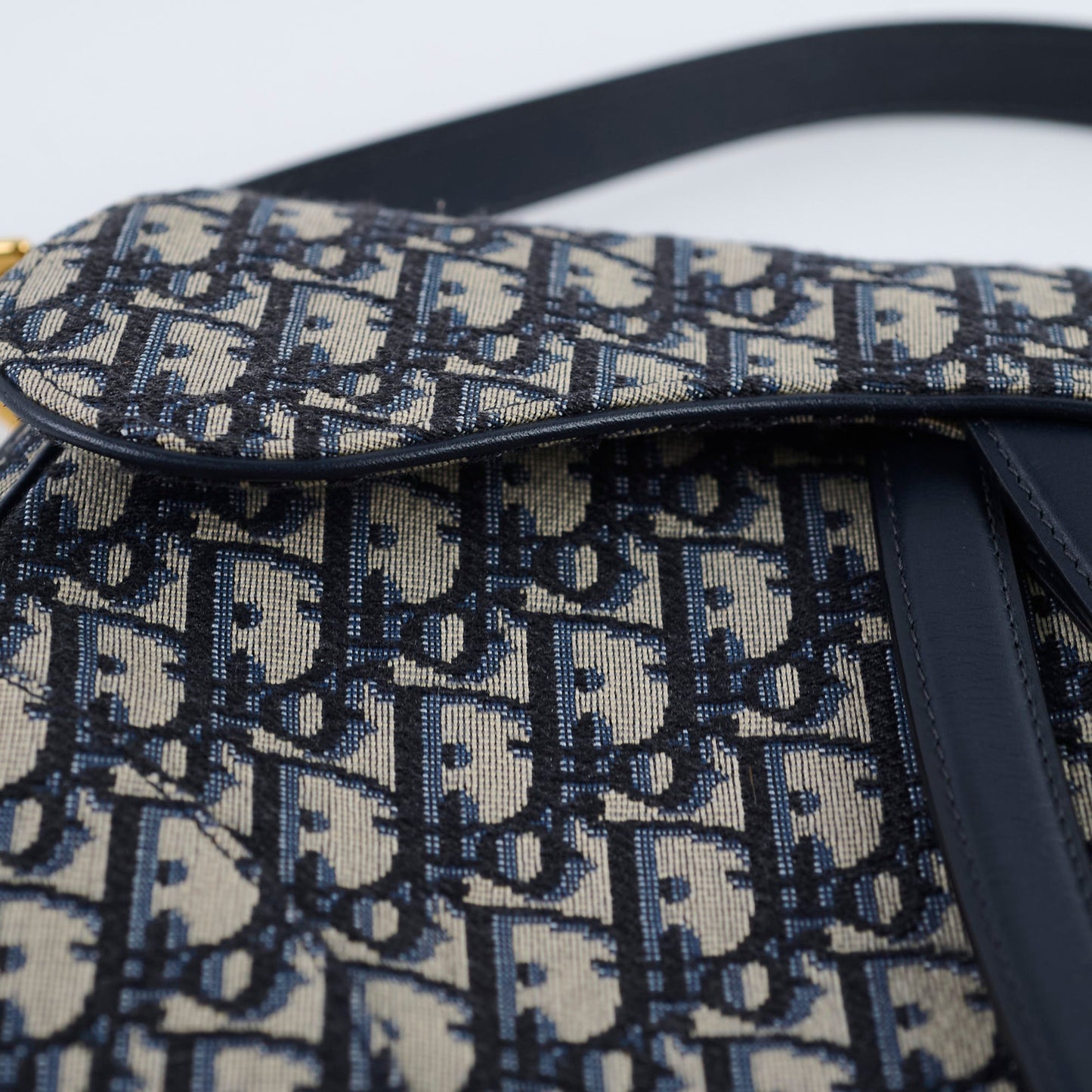 Dior Saddle Bag Medium Oblique with Guitar Strap