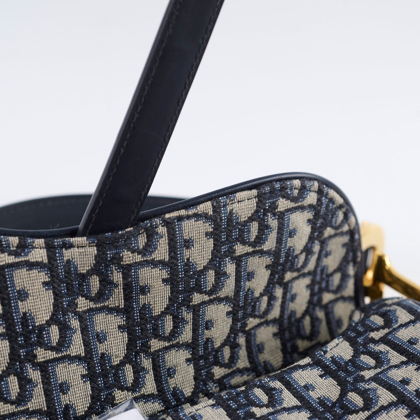 Dior Saddle Bag Medium Oblique with Guitar Strap