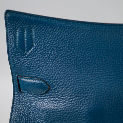 Hermes Jypsiere 34 Clemence Blue Thalassa - Square P Stamp