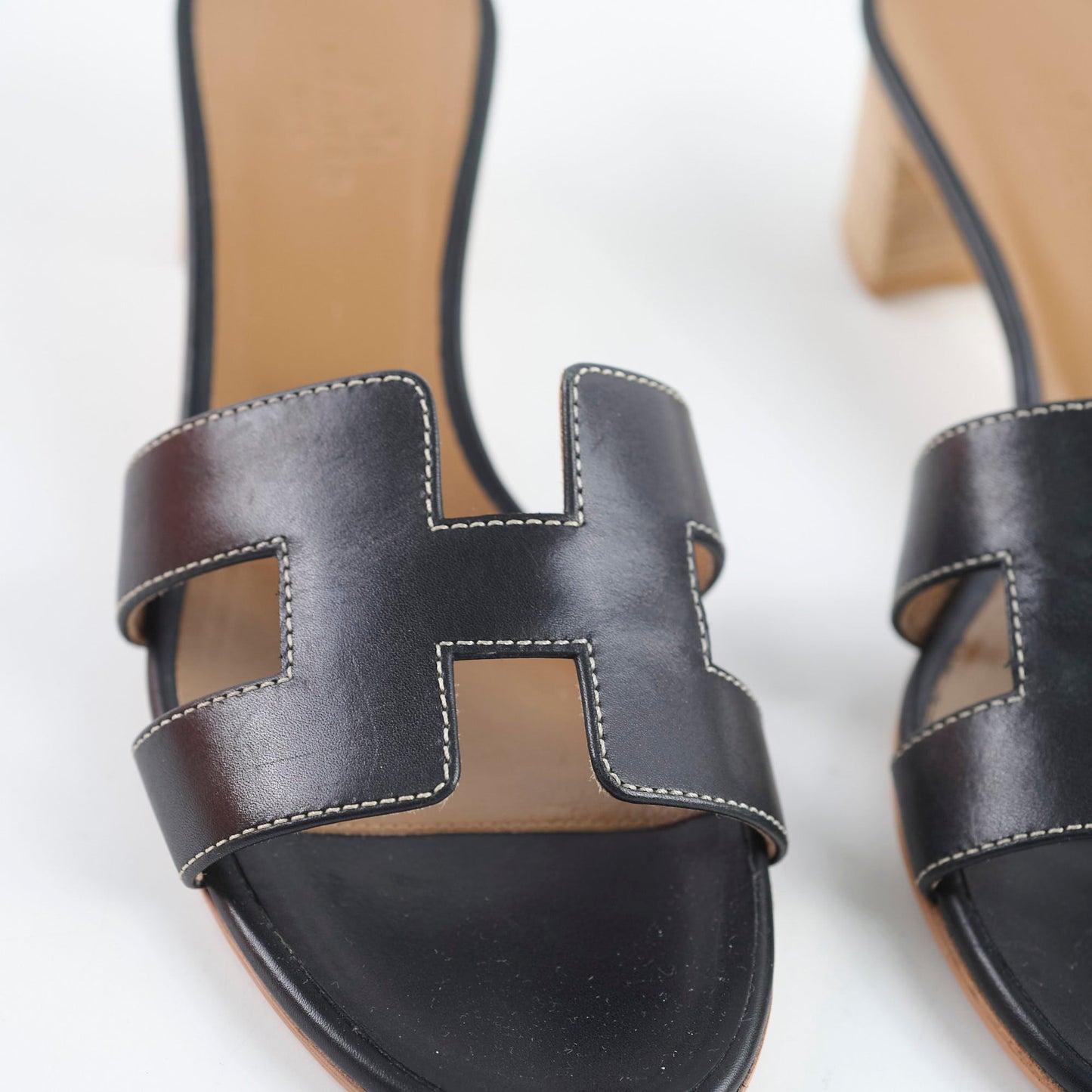 Hermes Oasis Sandals Black Size 36.5