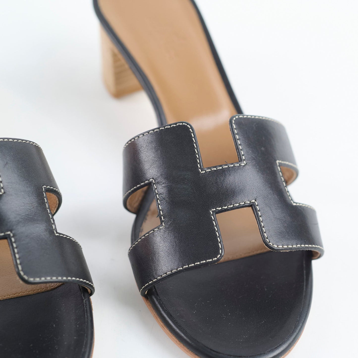 Hermes Oasis Sandals Black Size 36.5