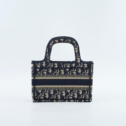 Christian Dior Mini Book Tote Oblique Navy
