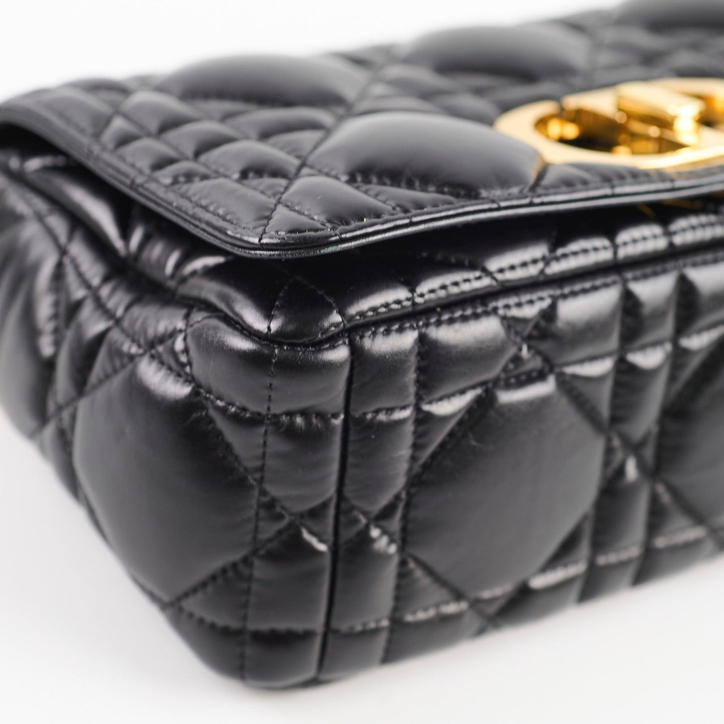 Christian Dior Small Caro Cannage Bag Black