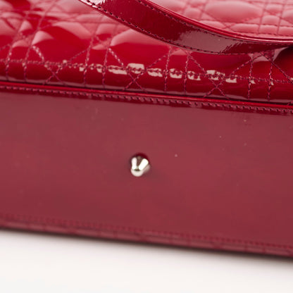 Christian Dior Lady Dior Large Patent Red