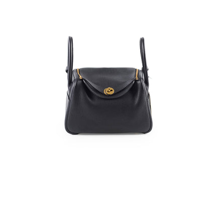Hermes Lindy 26 Black Gold Hardware C stamp
