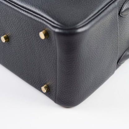 Hermes Lindy 26 Black Gold Hardware C stamp