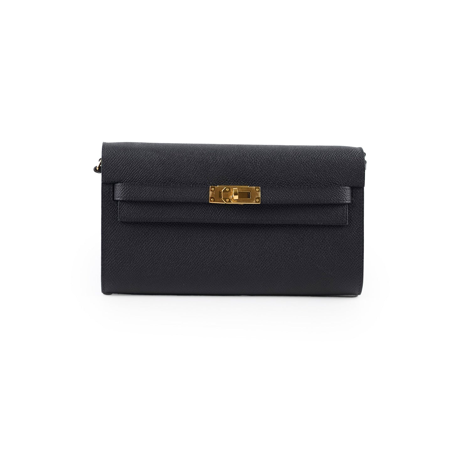 Hermes Kelly To Go Black Espom GHW A Stamp