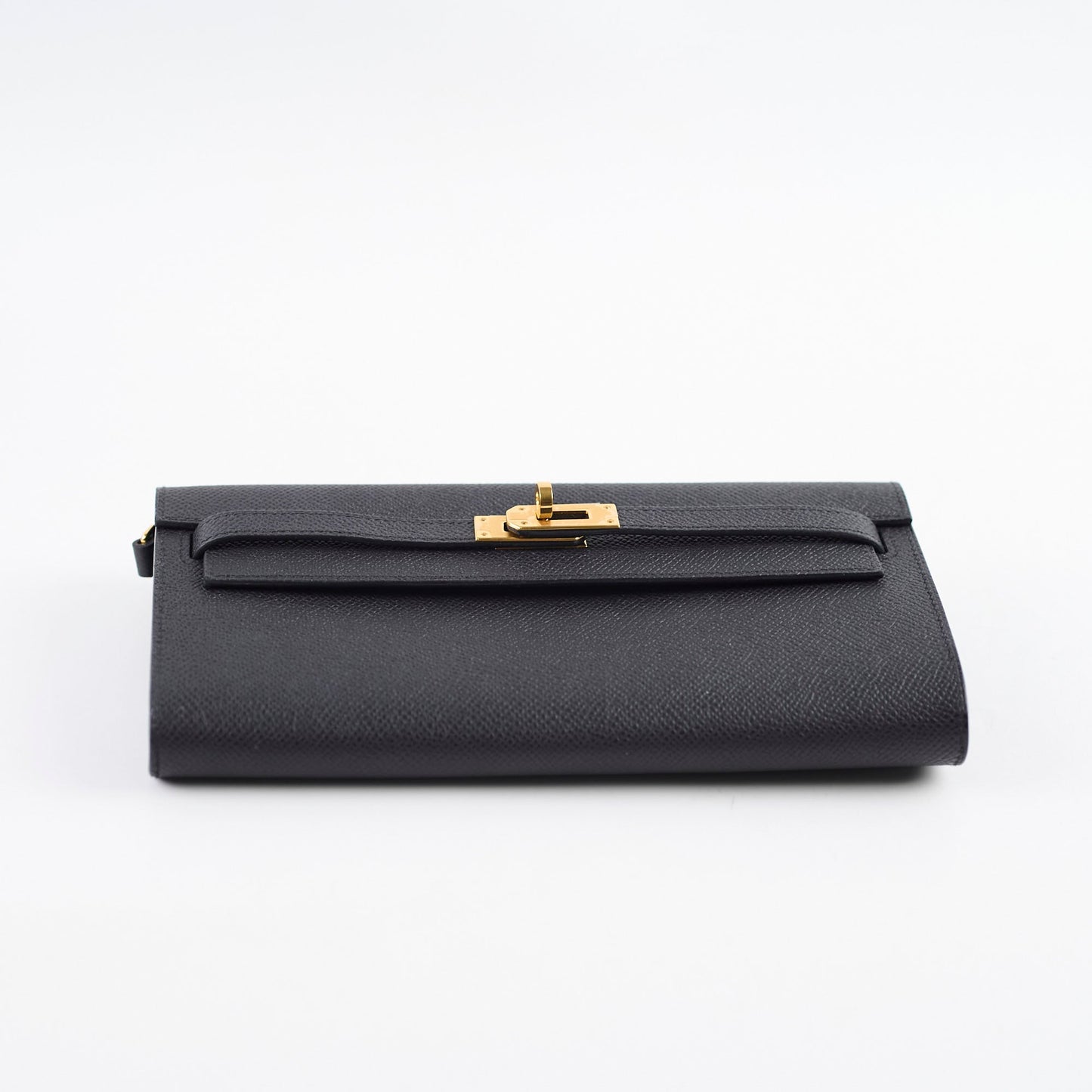Hermes Kelly To Go Black Espom GHW A Stamp