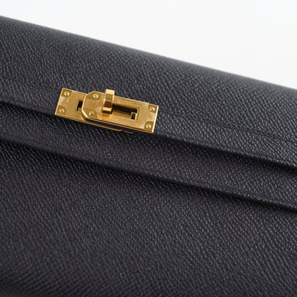 Hermes Kelly To Go Black Espom GHW A Stamp