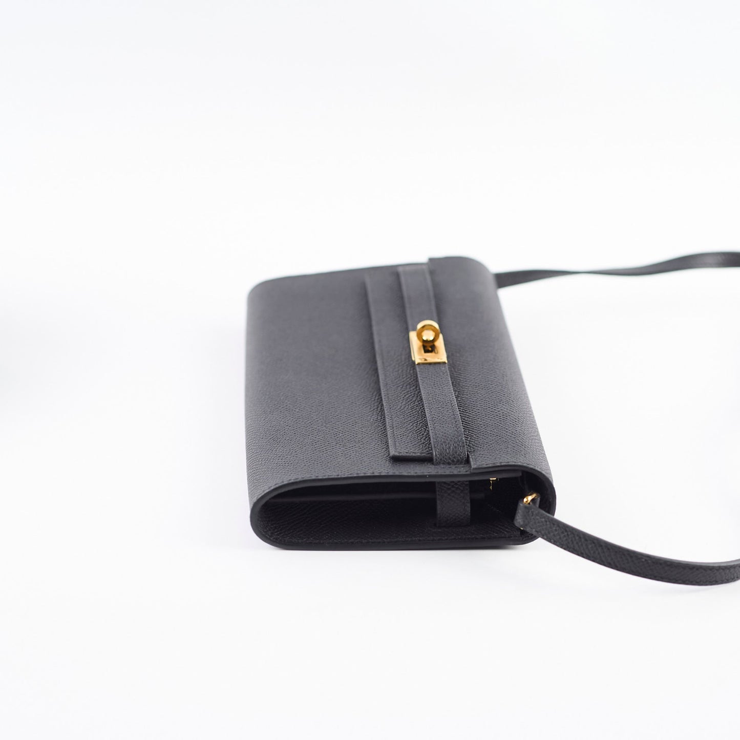 Hermes Kelly To Go Black Espom GHW A Stamp