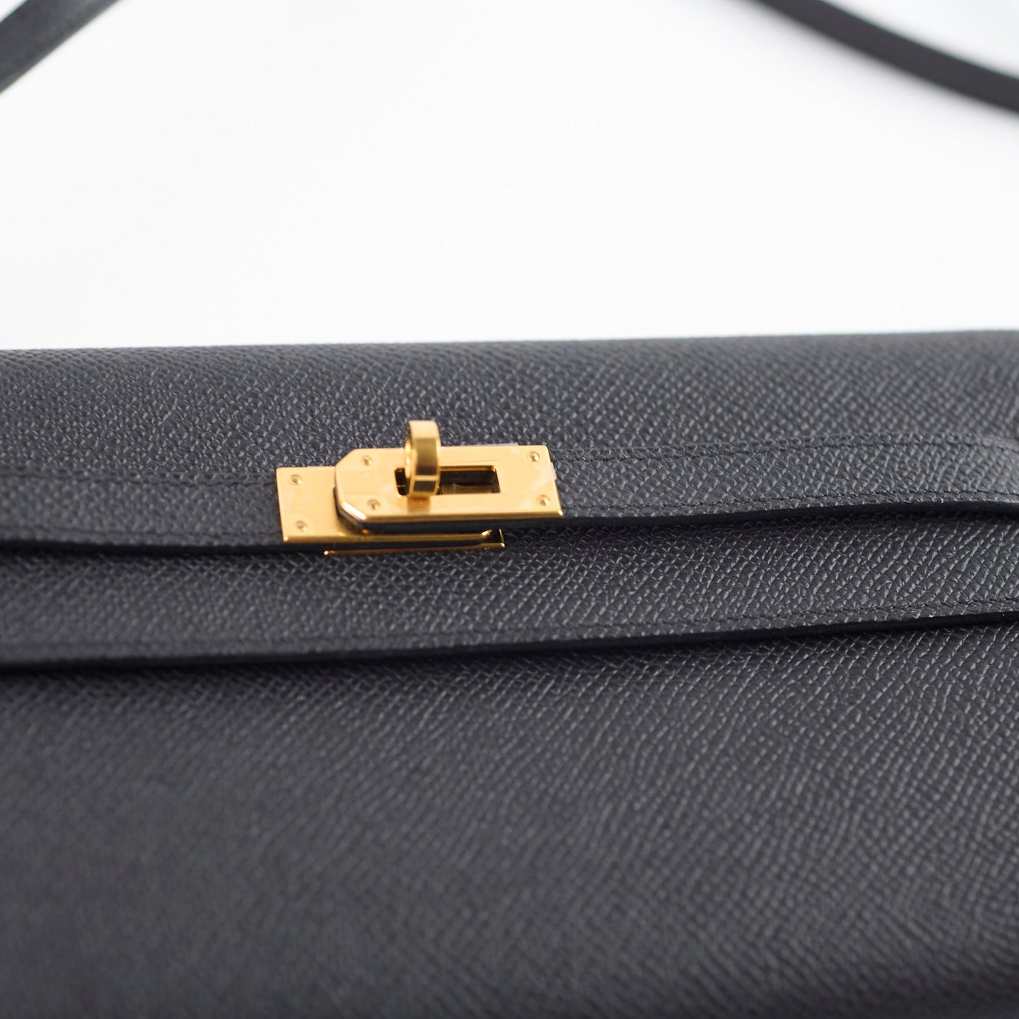 Hermes Kelly To Go Black Espom GHW A Stamp