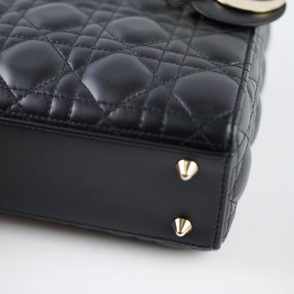 Dior Lady Dior Small Grained Calfskin Black