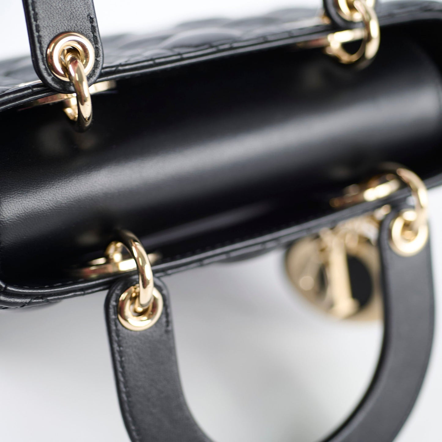Dior Lady Dior Small Grained Calfskin Black