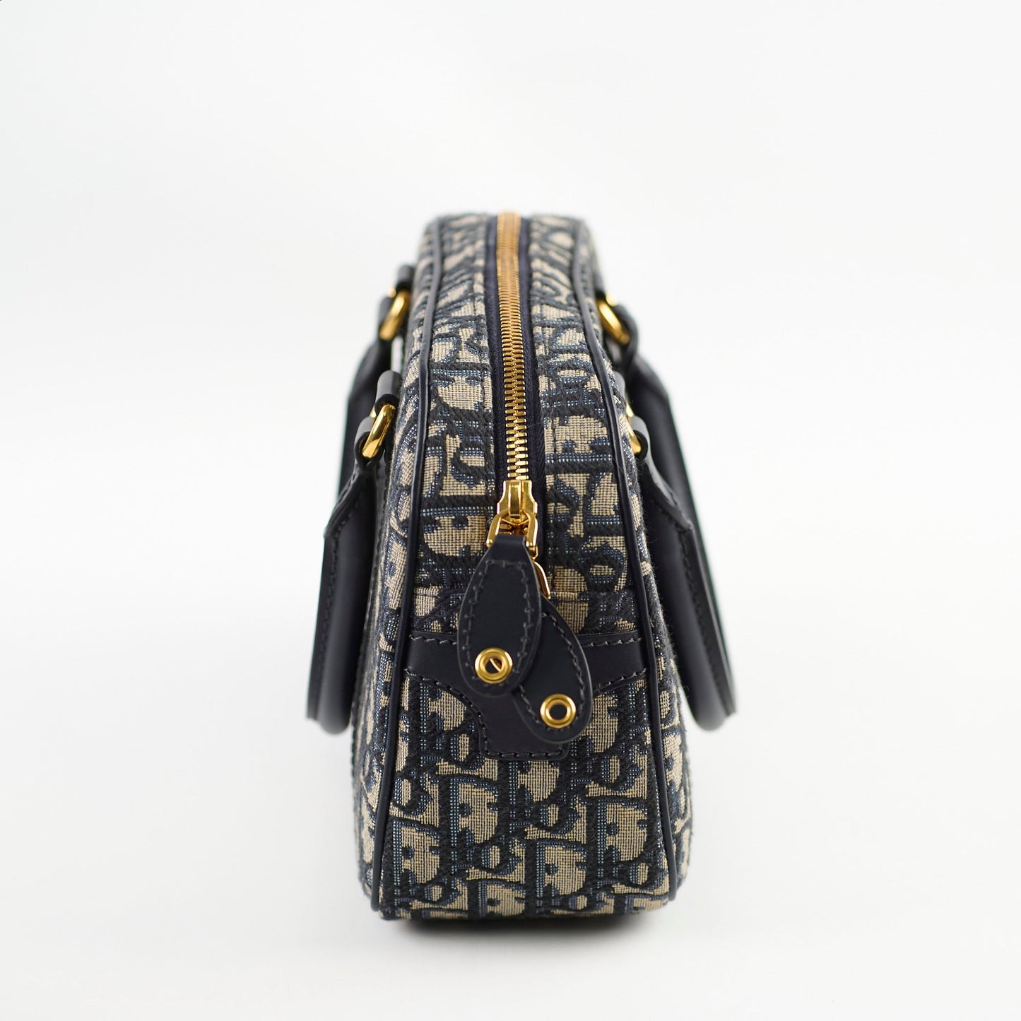 Deal of The Week - Christian Dior Medium D-Vibe Bowling Bag Navy Oblique