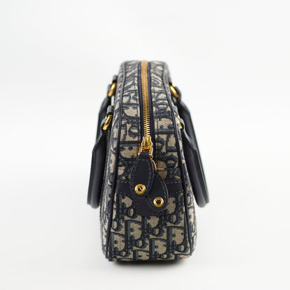 Deal of The Week - Christian Dior Medium D-Vibe Bowling Bag Navy Oblique