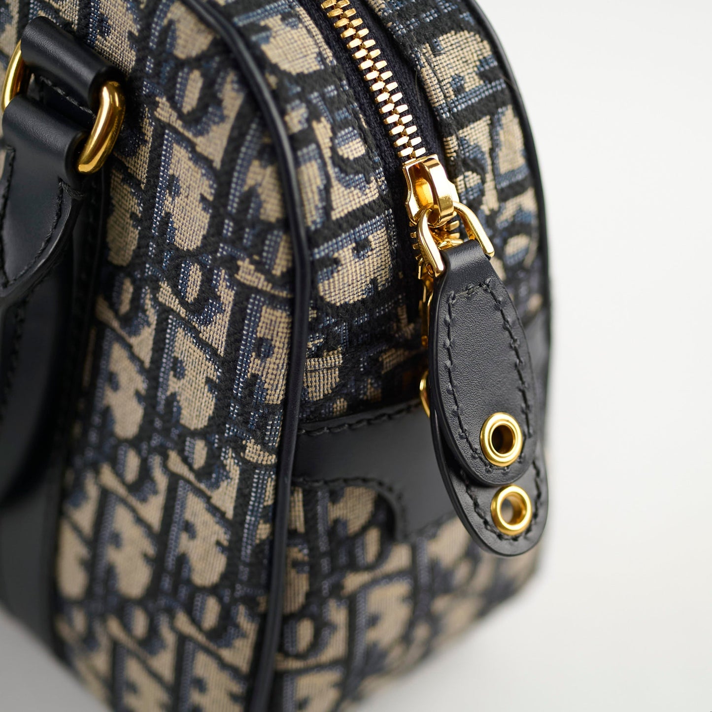 Deal of The Week - Christian Dior Medium D-Vibe Bowling Bag Navy Oblique