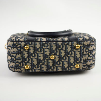 Deal of The Week - Christian Dior Medium D-Vibe Bowling Bag Navy Oblique