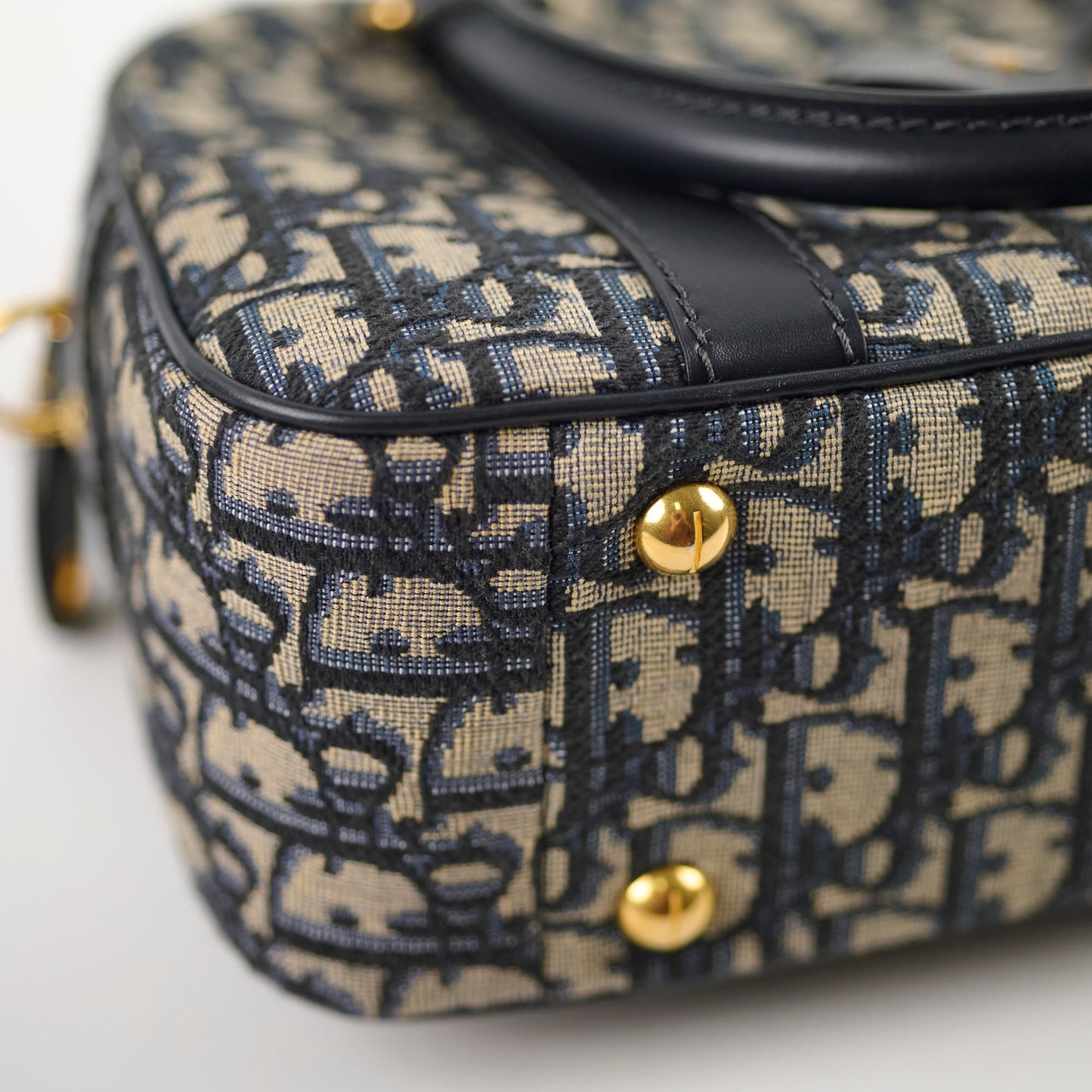 Deal of The Week - Christian Dior Medium D-Vibe Bowling Bag Navy Oblique
