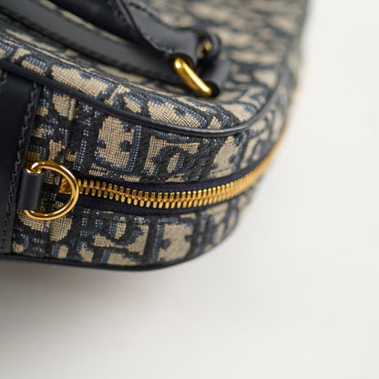 Deal of The Week - Christian Dior Medium D-Vibe Bowling Bag Navy Oblique