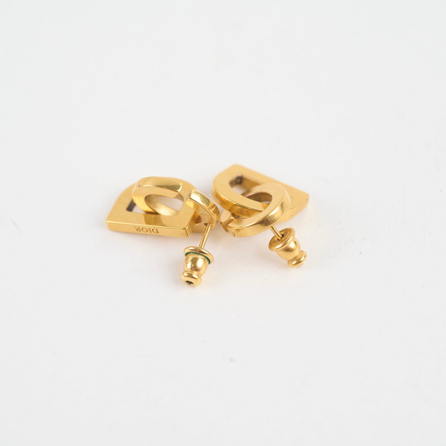Dior CD Gold Stud Earrings Costume Jewellery