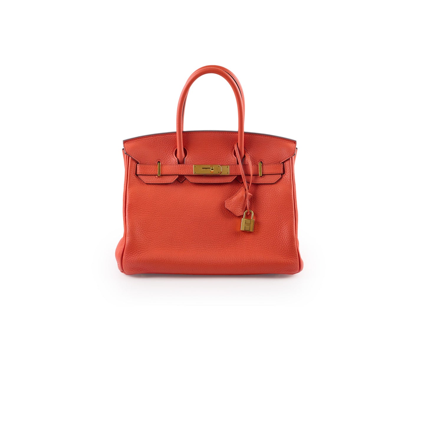 Hermes Birkin 30 Clemence Orange Stamp T