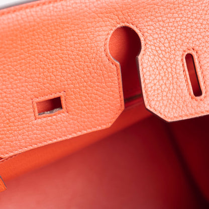 Hermes Birkin 30 Clemence Orange Stamp T