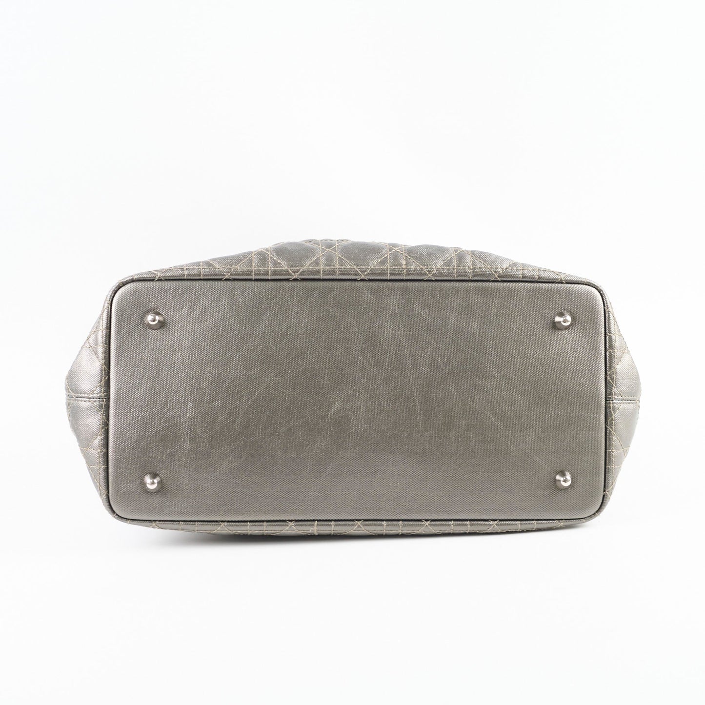 Christian Dior Medium Panarea Tote Cannage Canvas Khaki