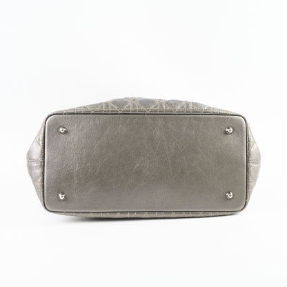 Christian Dior Medium Panarea Tote Cannage Canvas Khaki