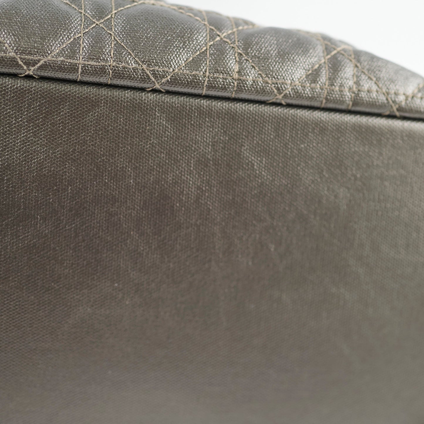 Christian Dior Medium Panarea Tote Cannage Canvas Khaki