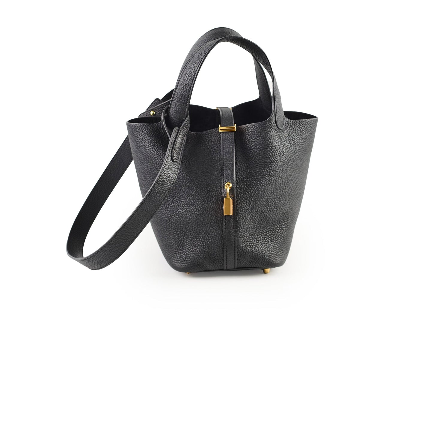 Hermes Picotin 18 Clemence Noir Stamp D