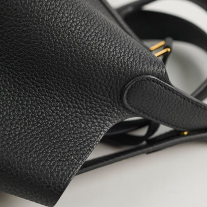 Hermes Picotin 18 Clemence Noir Stamp D